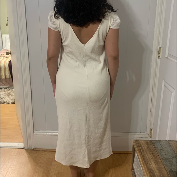 Cream midi dress size L - Picture 2 of 3